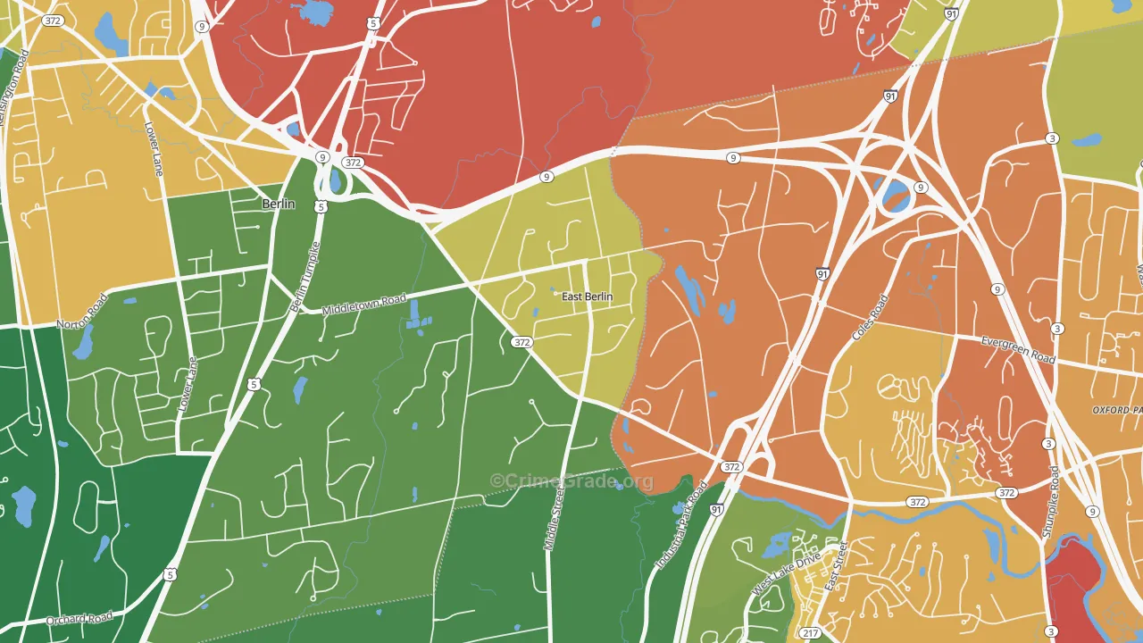 06023, CT Map of Drug-Related Crime Rates