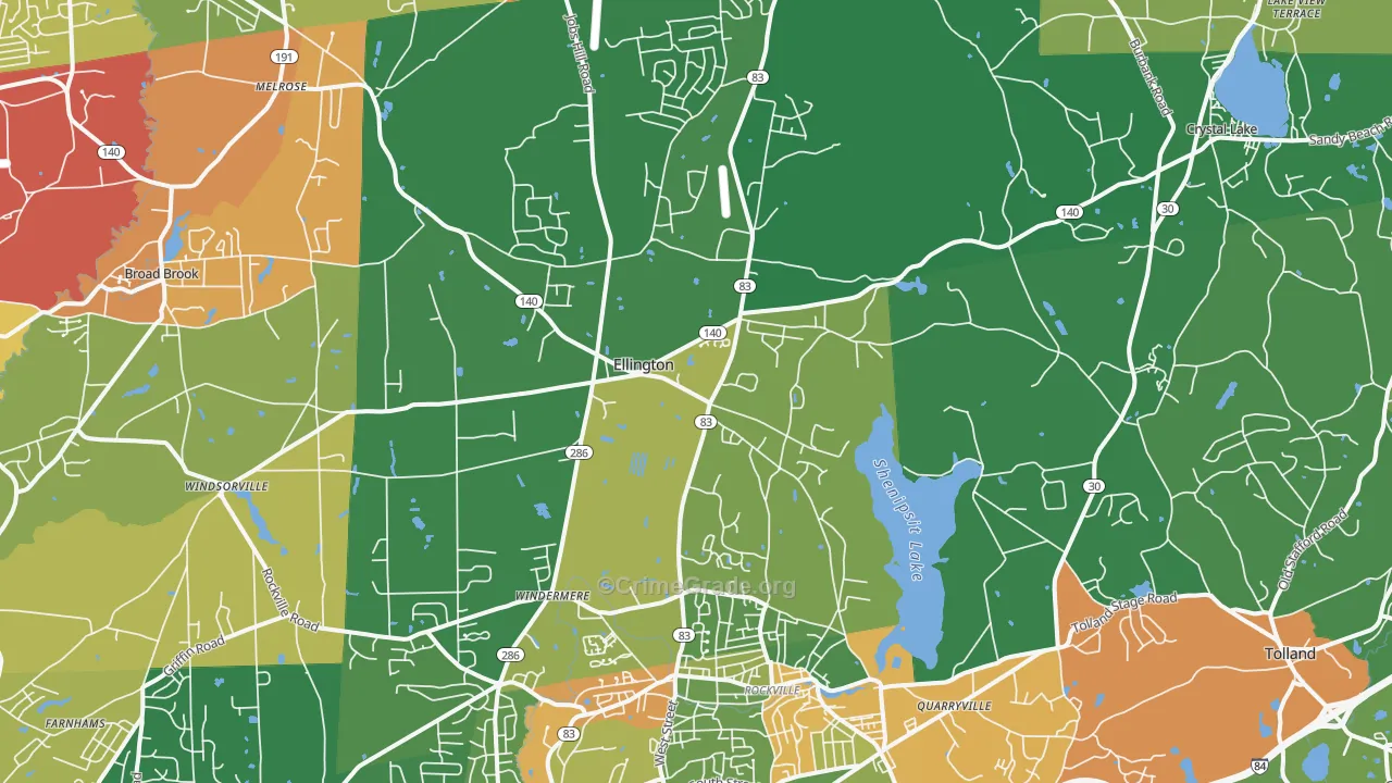 06029, CT Map of Drug-Related Crime Rates