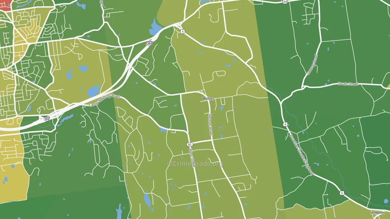 06043, CT Map of Drug-Related Crime Rates