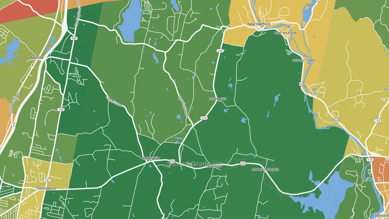 06057, CT Map of Drug-Related Crime Rates