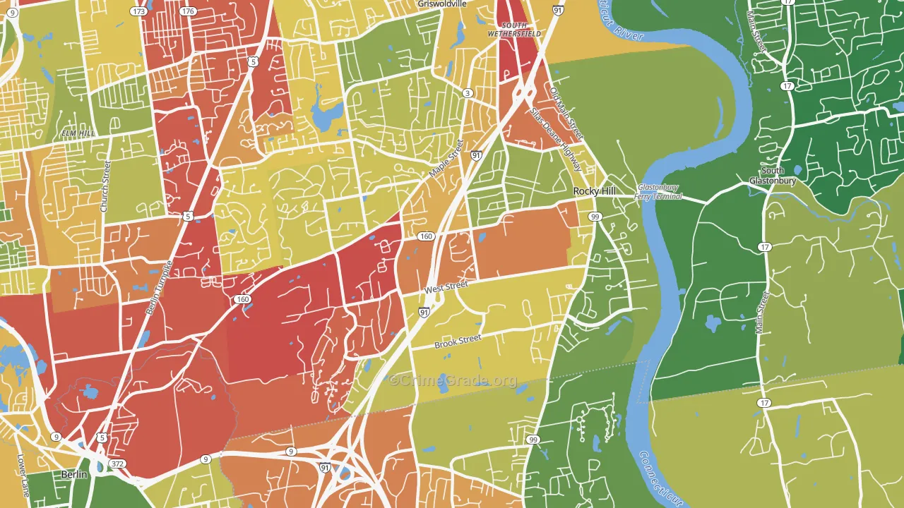 06067, CT Map of Drug-Related Crime Rates