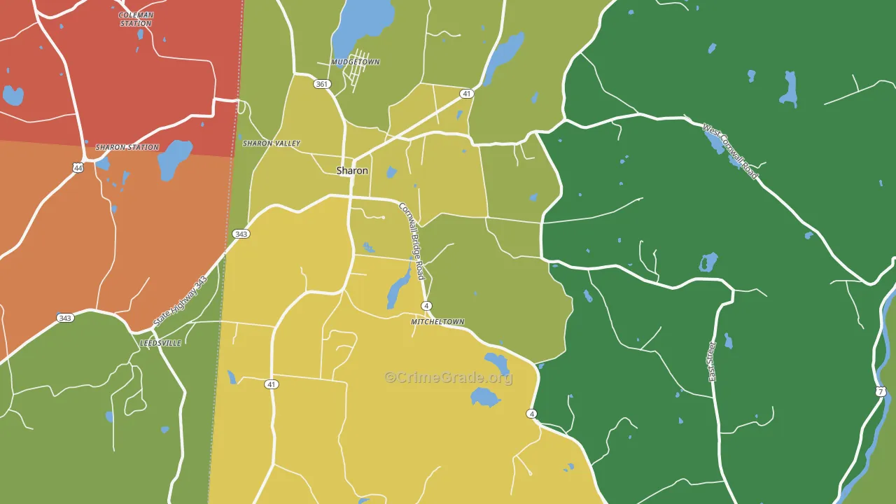 06069, CT Map of Drug-Related Crime Rates