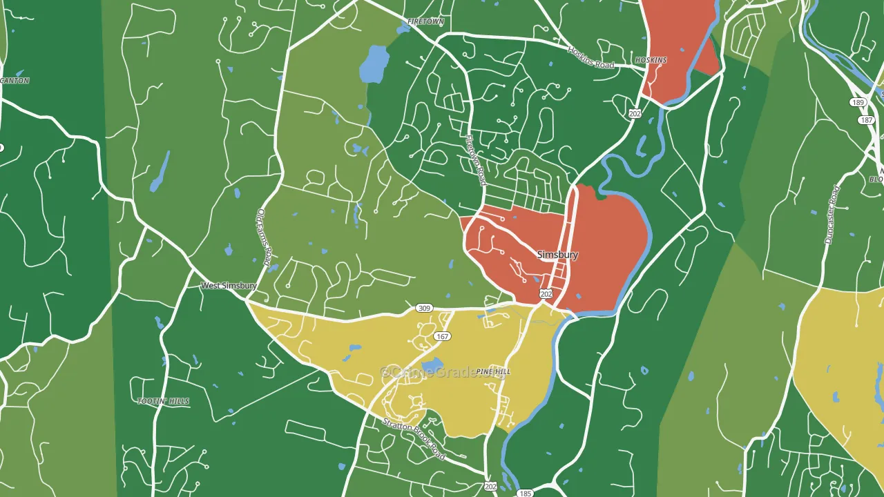 06070, CT Map of Drug-Related Crime Rates