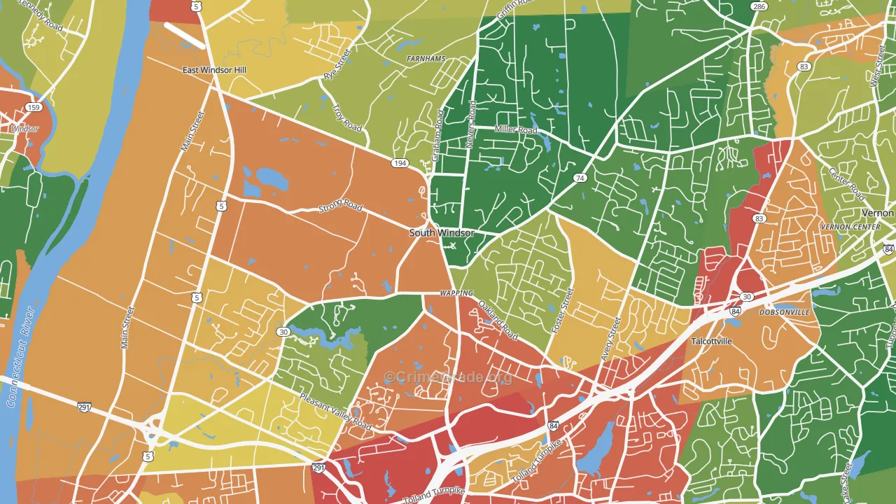 06074, CT Map of Drug-Related Crime Rates