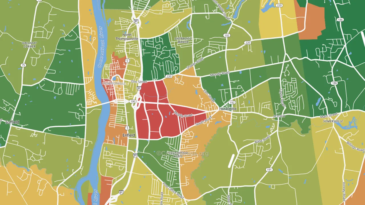 06082, CT Map of Drug-Related Crime Rates