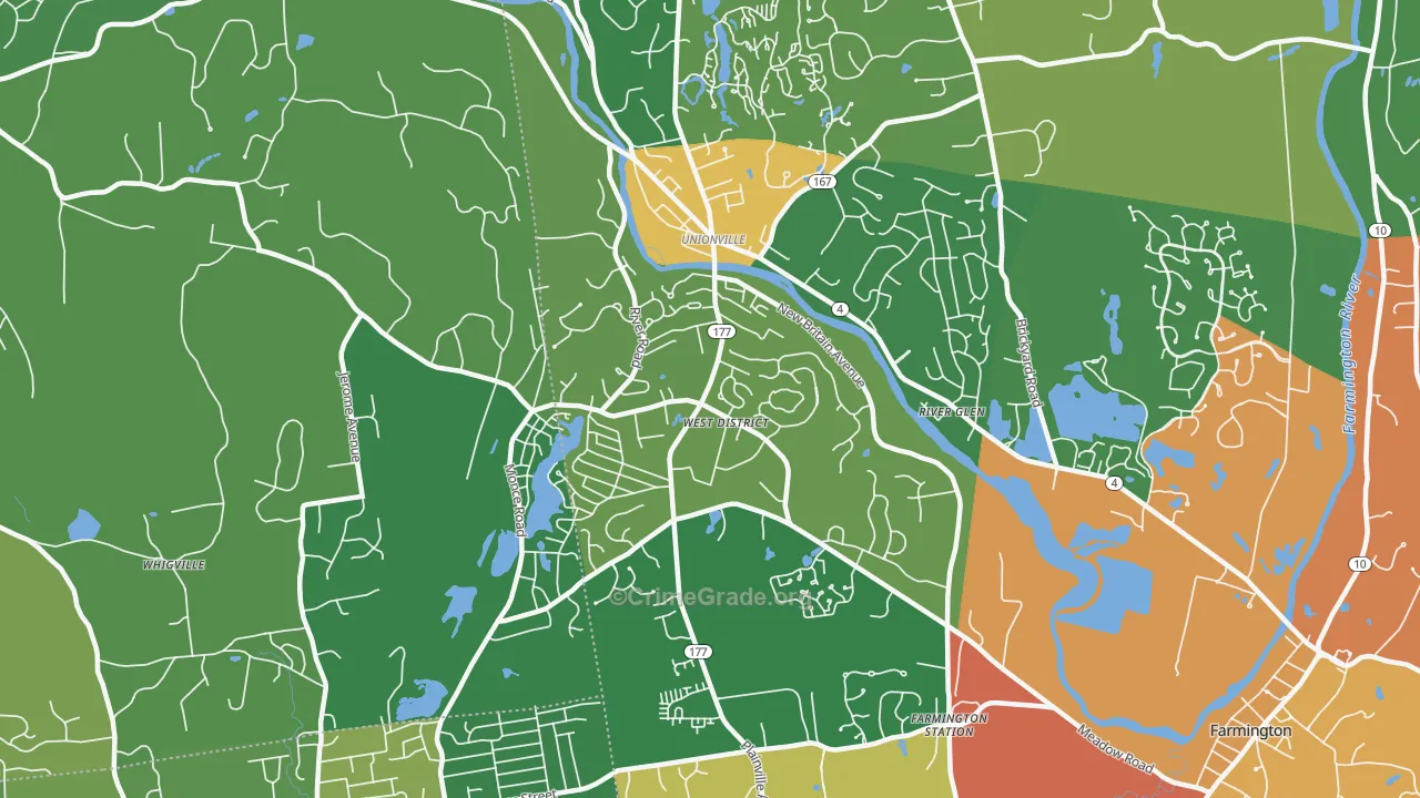 06085, CT Map of Drug-Related Crime Rates