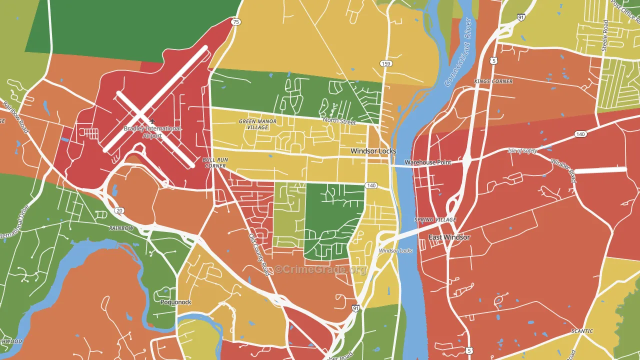 06096, CT Map of Drug-Related Crime Rates