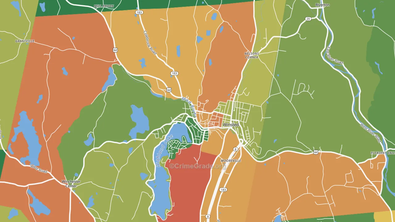06098, CT Map of Drug-Related Crime Rates