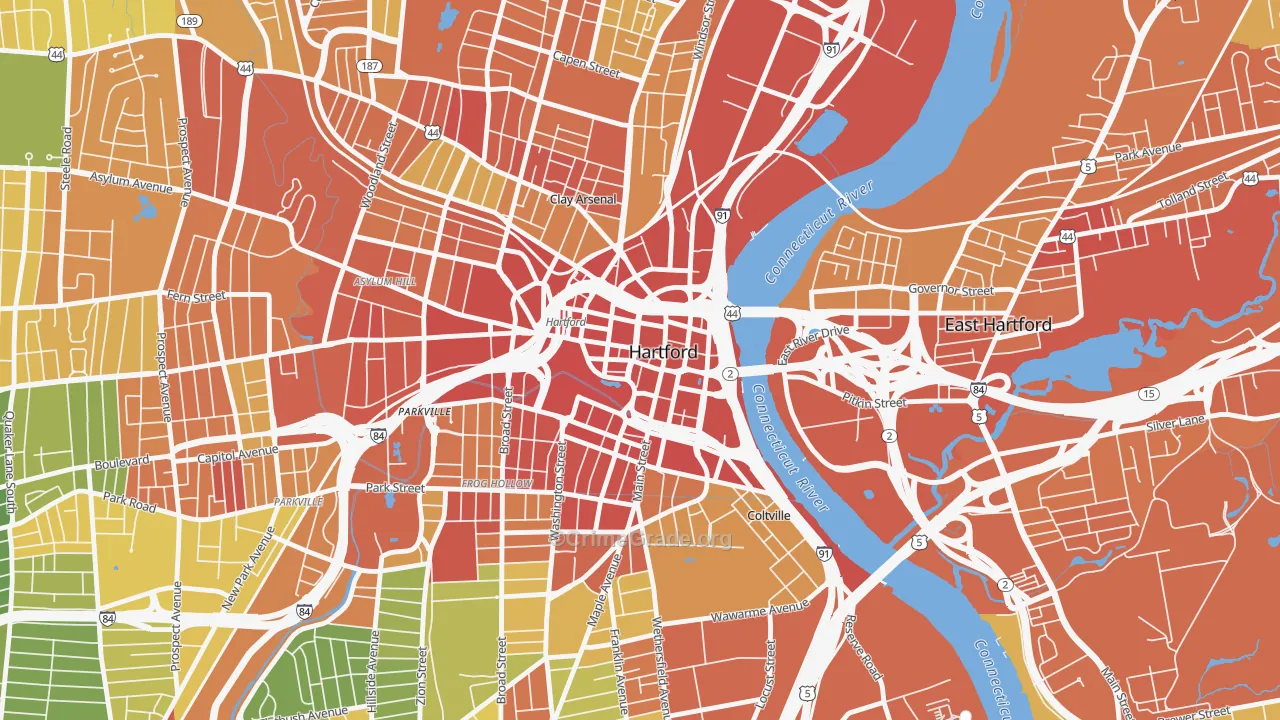 06103, CT Map of Drug-Related Crime Rates