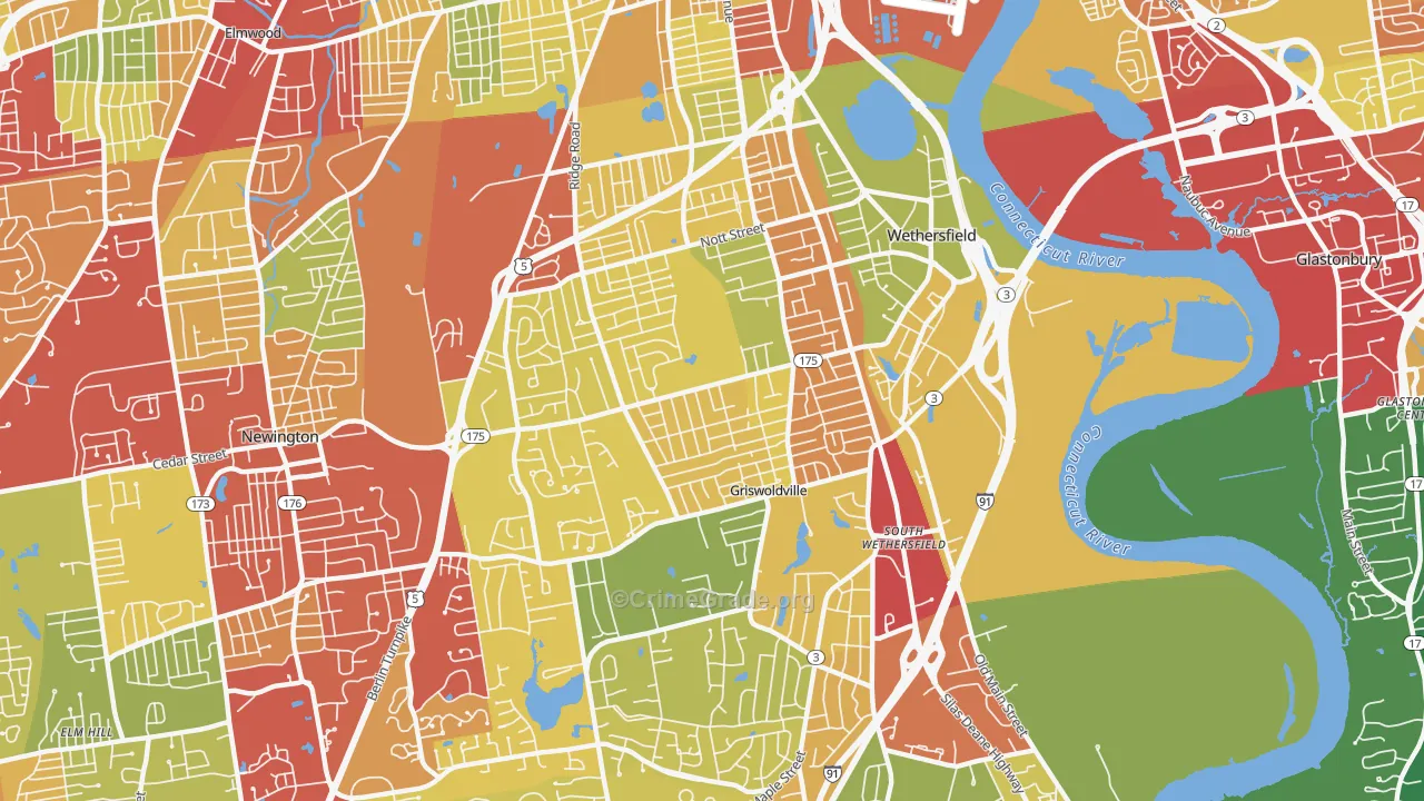 06109, CT Map of Drug-Related Crime Rates