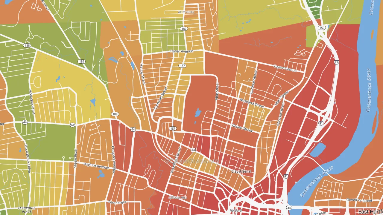 06112, CT Map of Drug-Related Crime Rates