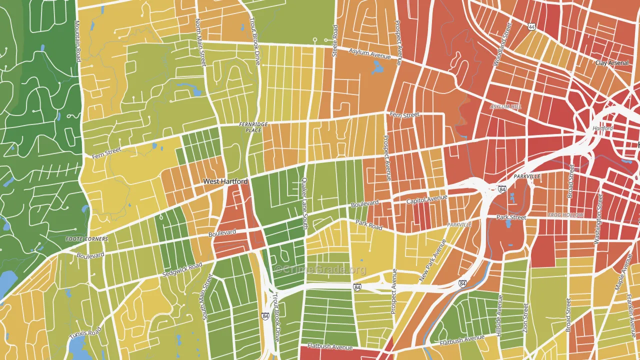 06119, CT Map of Drug-Related Crime Rates