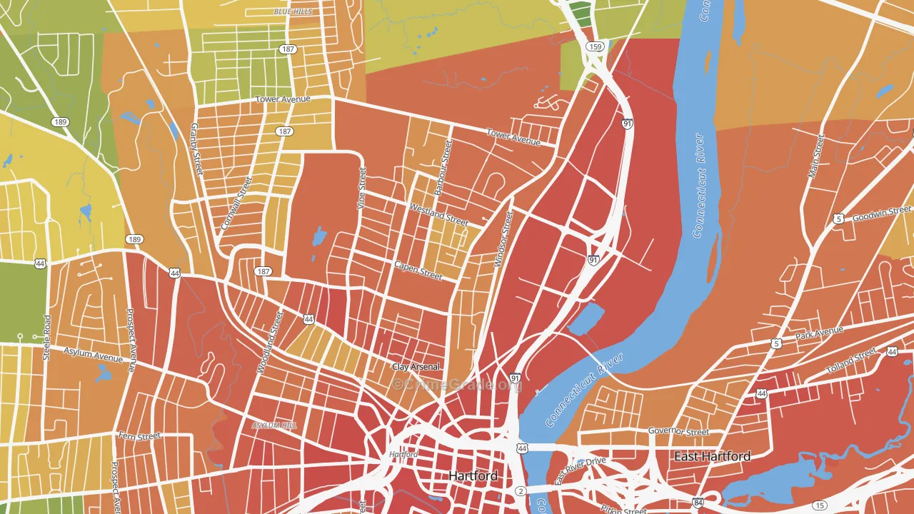 06120, CT Map of Drug-Related Crime Rates