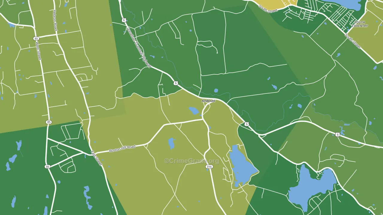 06232, CT Map of Drug-Related Crime Rates