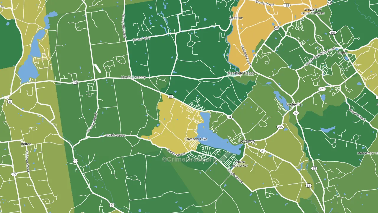 06238, CT Map of Drug-Related Crime Rates