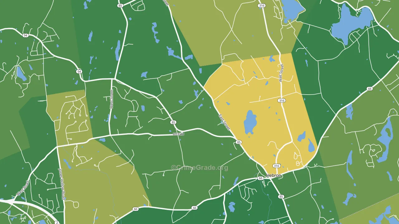06248, CT Map of Drug-Related Crime Rates