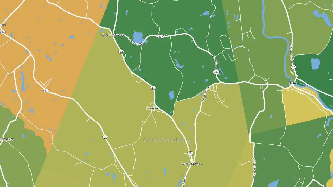 06254, CT Map of Drug-Related Crime Rates