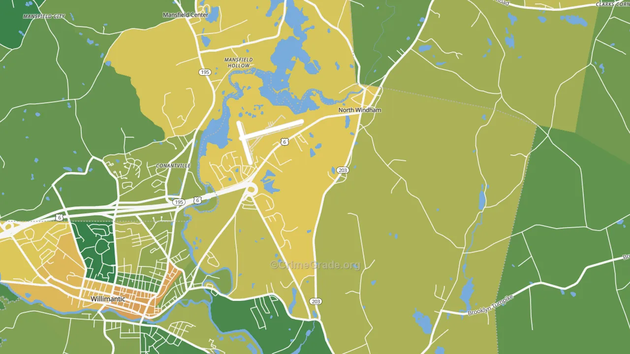 06256, CT Map of Drug-Related Crime Rates