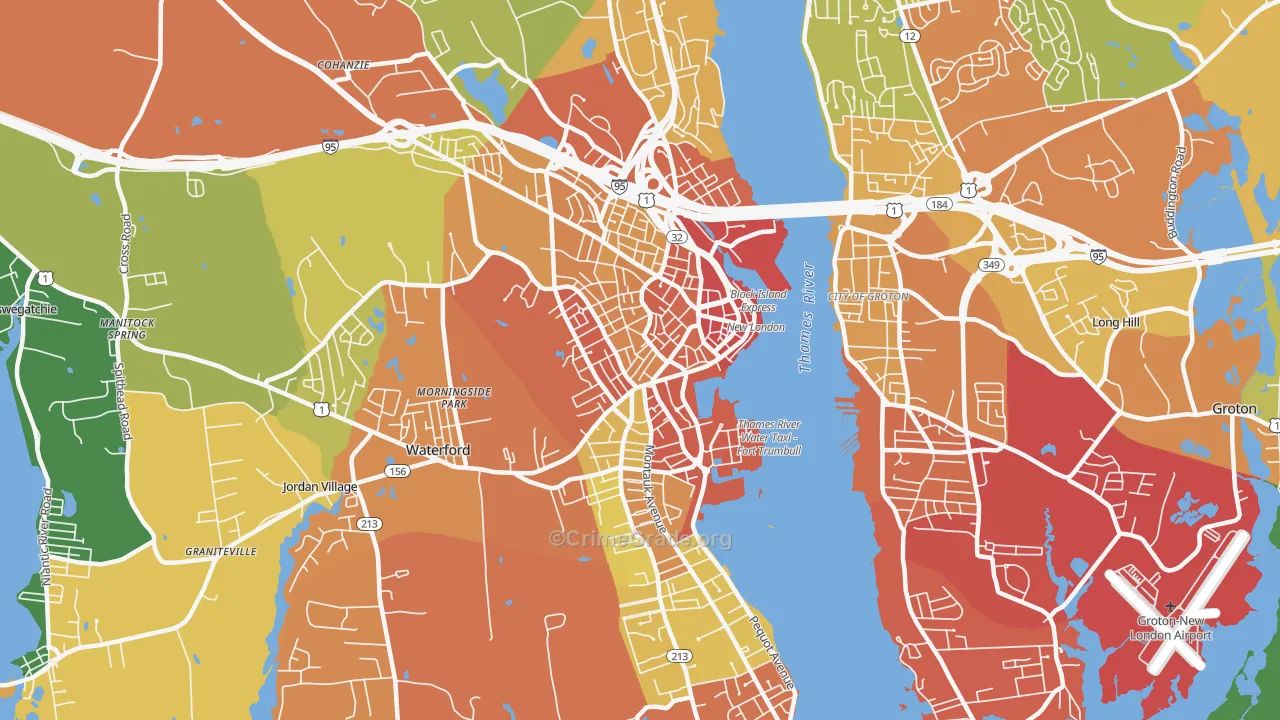 06320, CT Map of Drug-Related Crime Rates