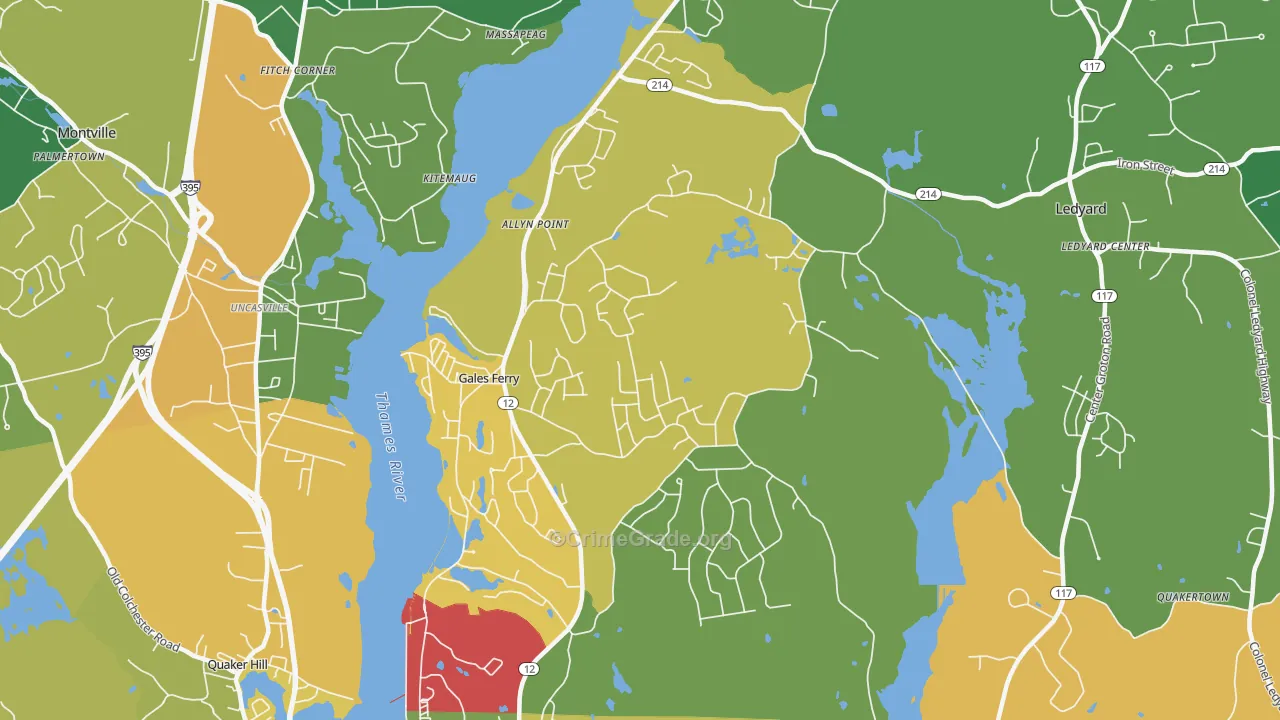 06335, CT Map of Drug-Related Crime Rates