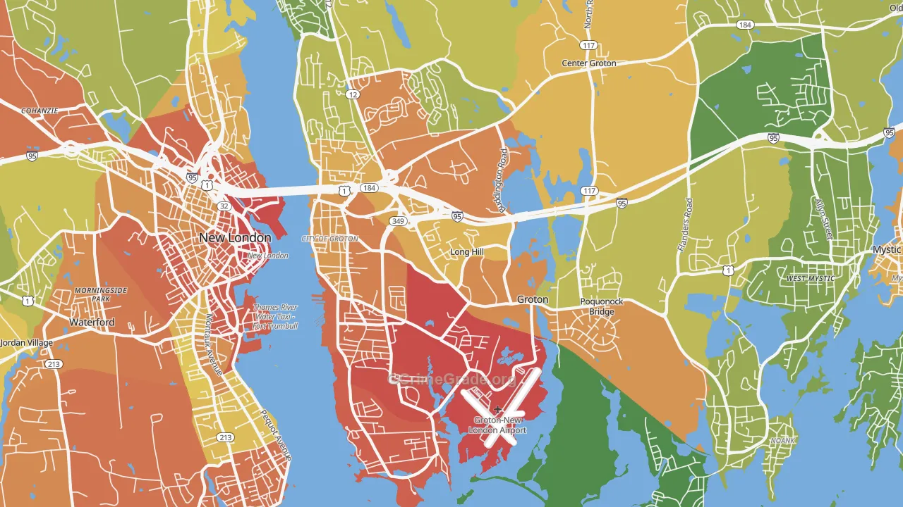 06340, CT Map of Drug-Related Crime Rates
