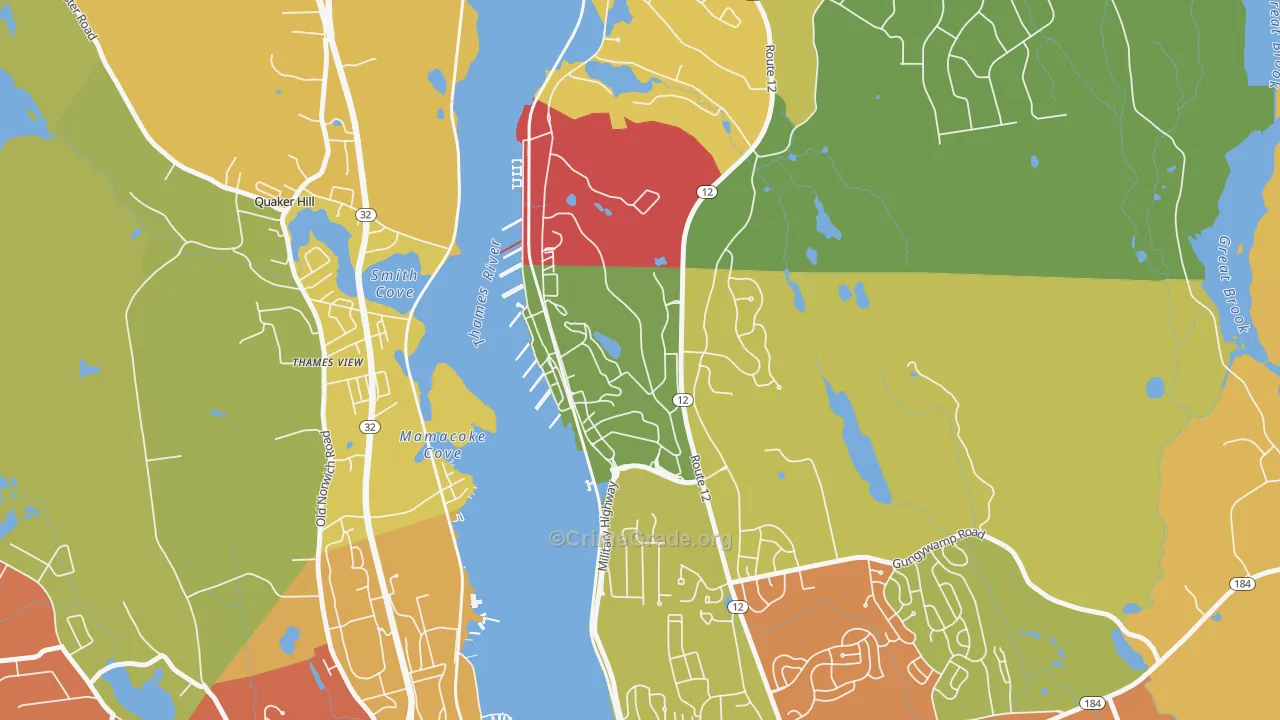 06349, CT Map of Drug-Related Crime Rates