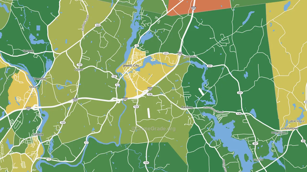 06351, CT Map of Drug-Related Crime Rates