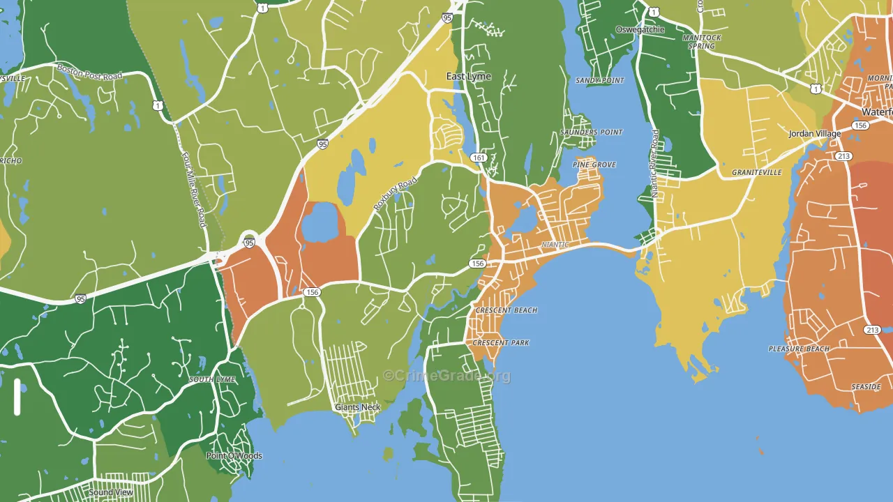 06357, CT Map of Drug-Related Crime Rates