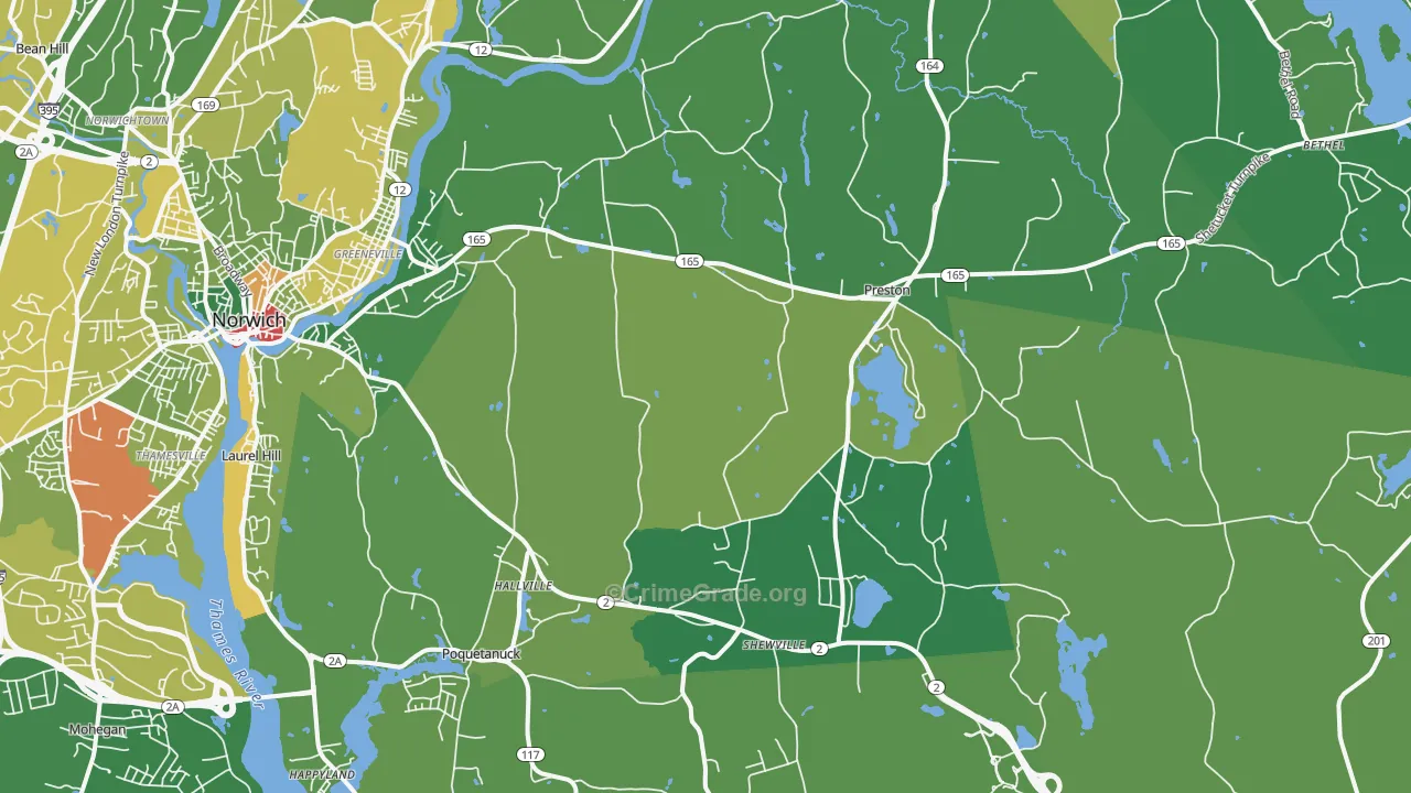 06365, CT Map of Drug-Related Crime Rates