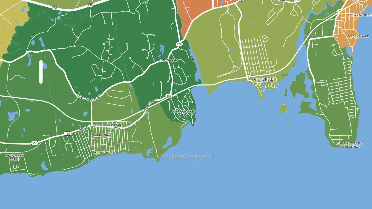 06376, CT Map of Drug-Related Crime Rates