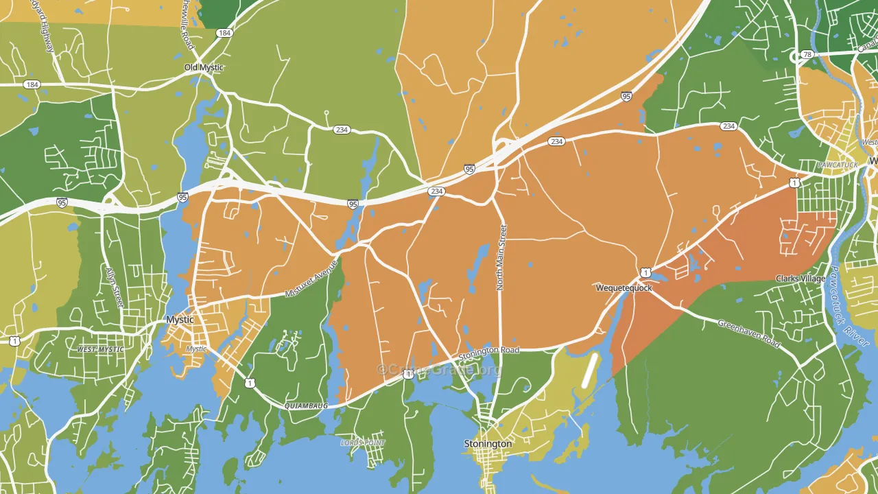 06378, CT Map of Drug-Related Crime Rates