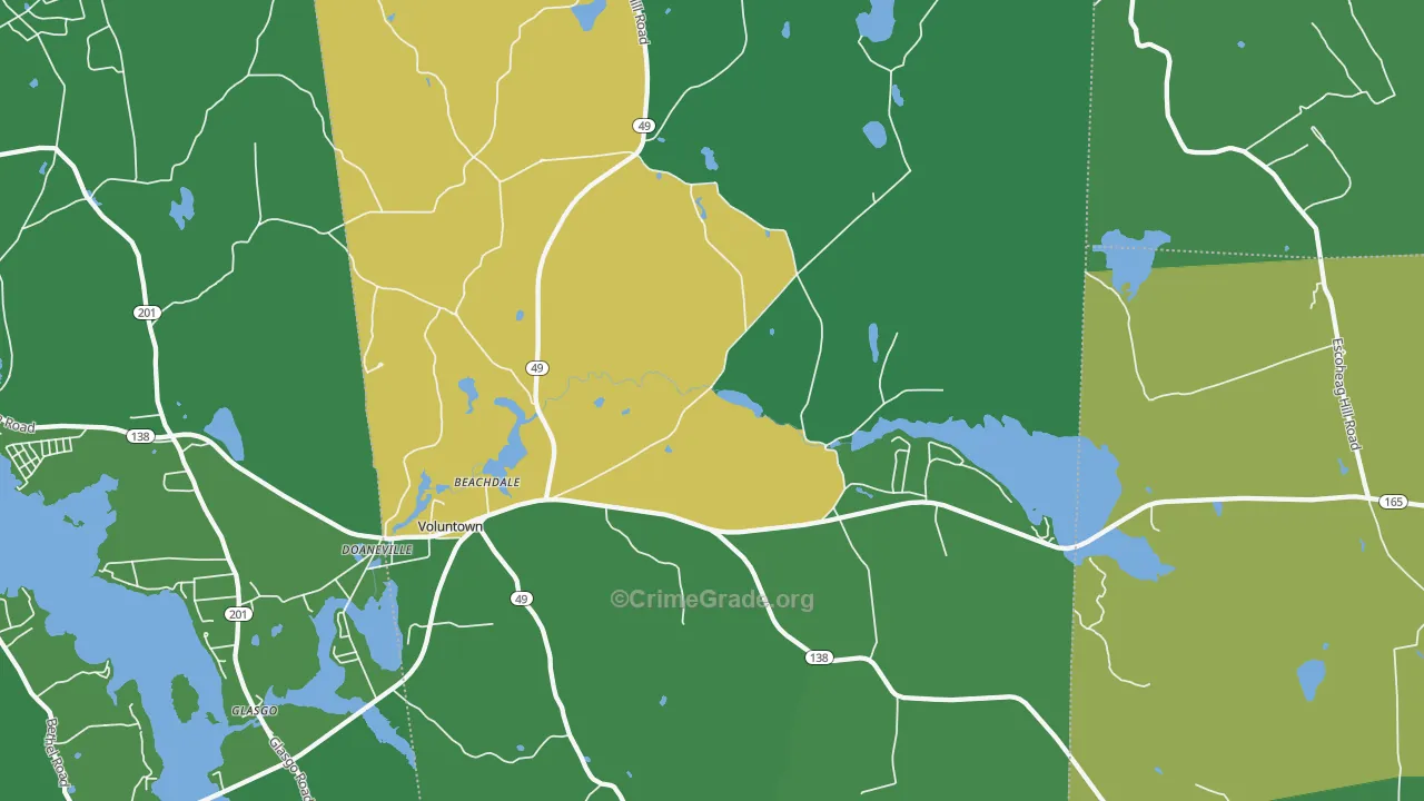06384, CT Map of Drug-Related Crime Rates