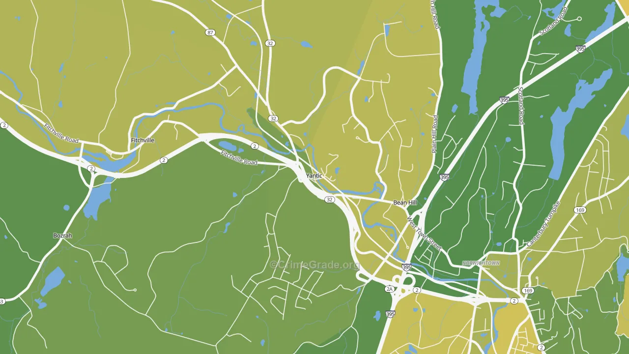 06389, CT Map of Drug-Related Crime Rates