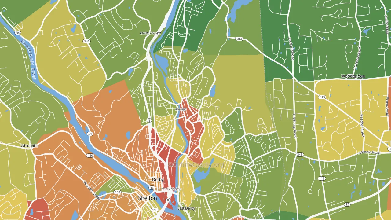 06401, CT Map of Drug-Related Crime Rates