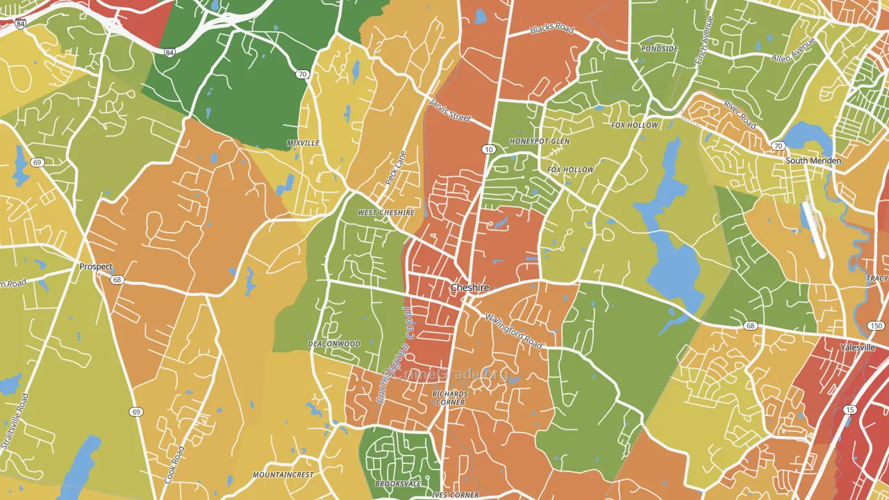 06410, CT Map of Drug-Related Crime Rates