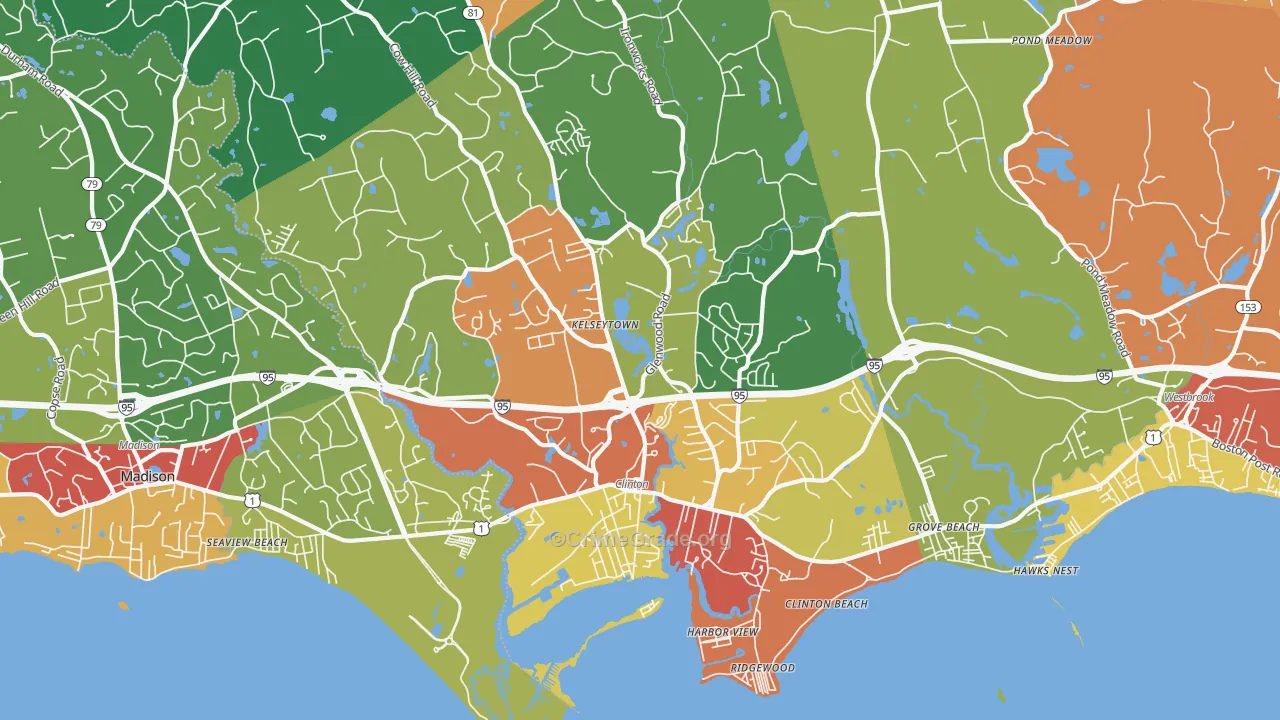 06413, CT Map of Drug-Related Crime Rates