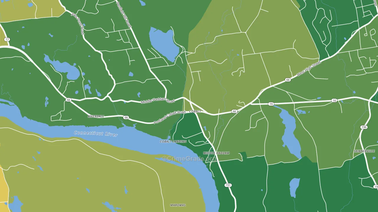 06414, CT Map of Drug-Related Crime Rates