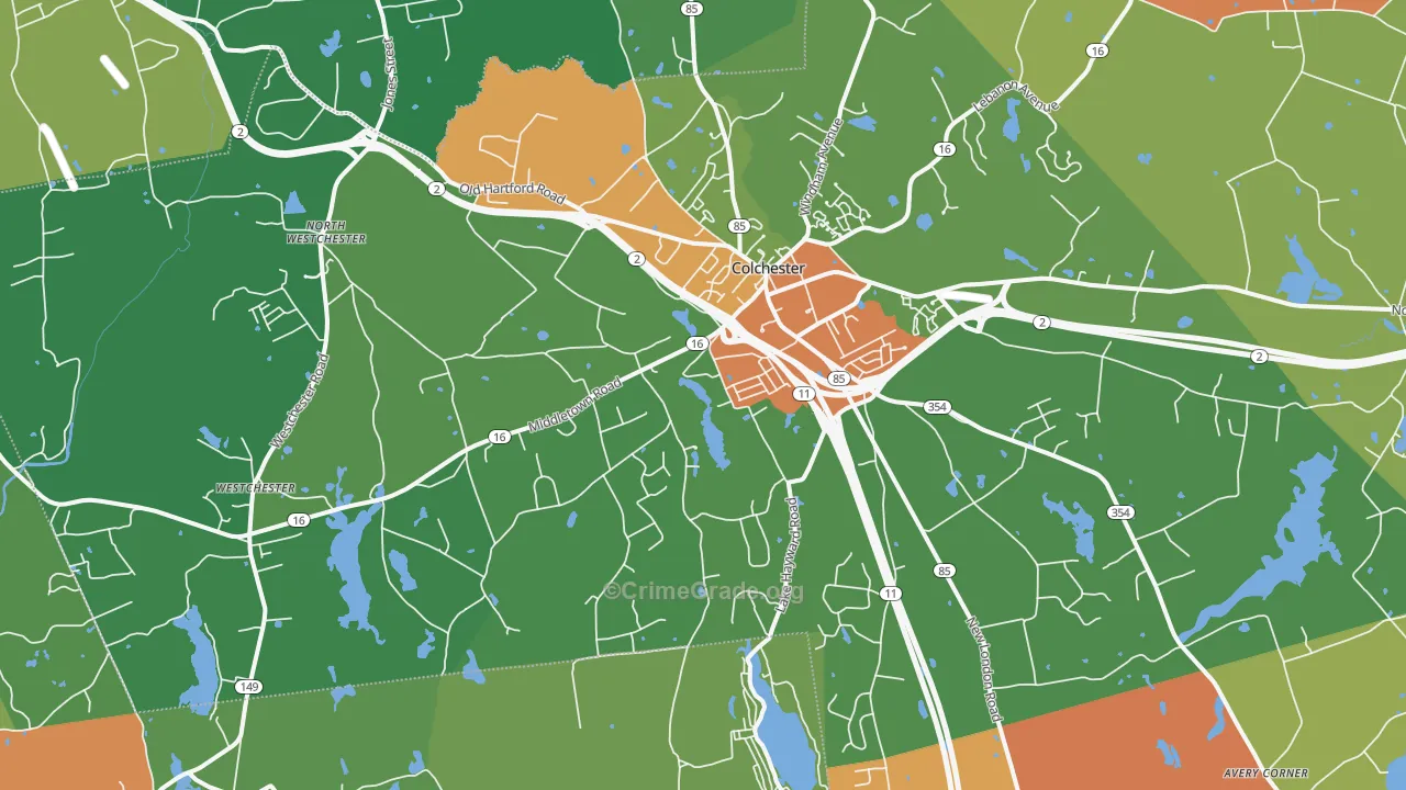 06415, CT Map of Drug-Related Crime Rates
