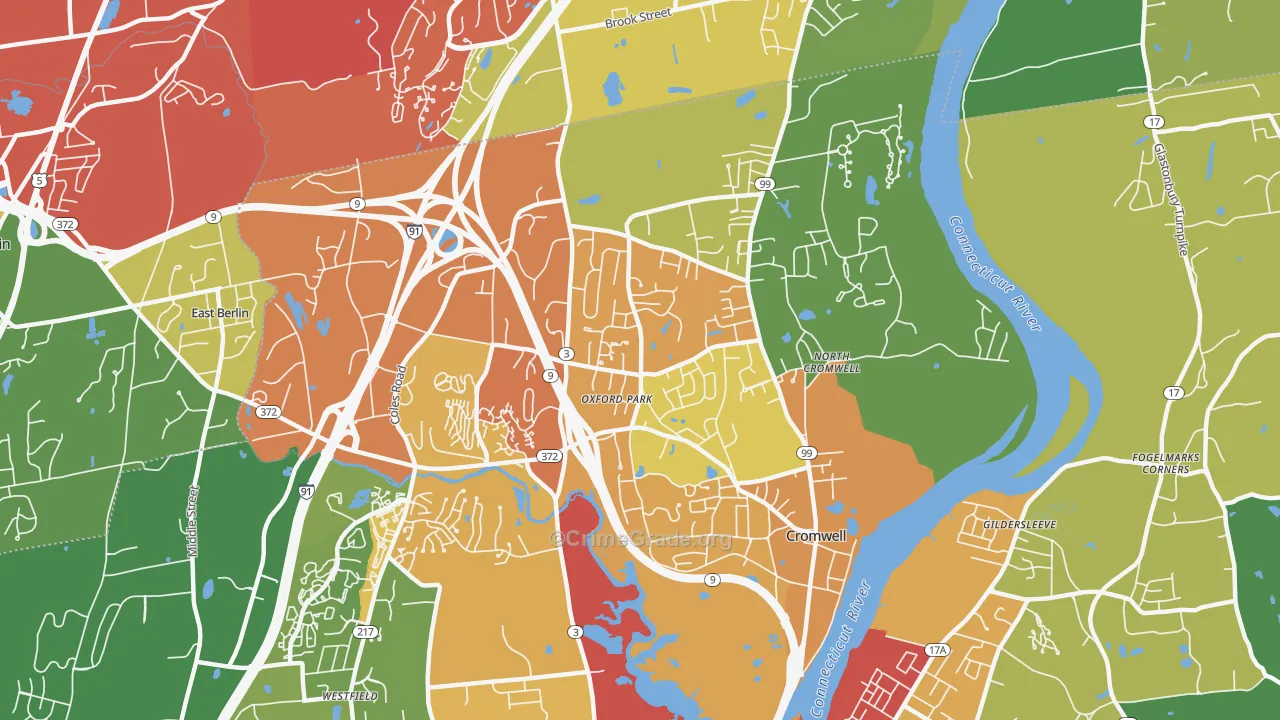 06416, CT Map of Drug-Related Crime Rates