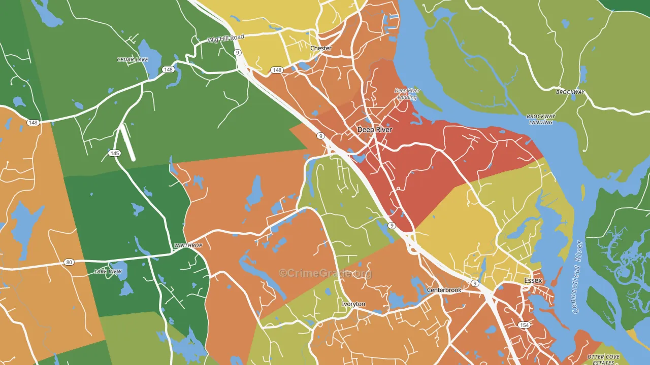06417, CT Map of Drug-Related Crime Rates