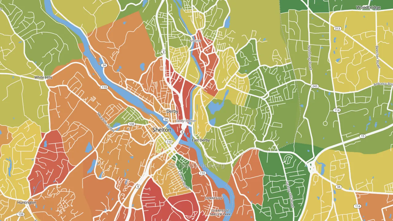 06418, CT Map of Drug-Related Crime Rates