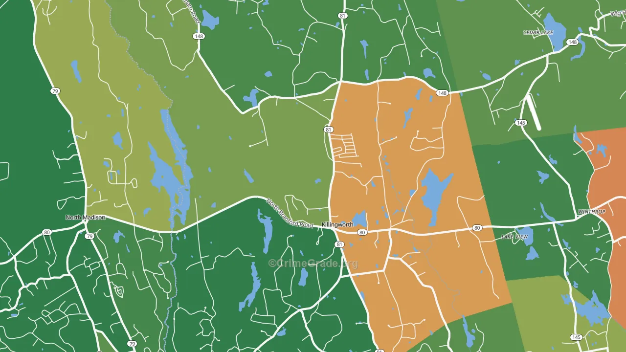 06419, CT Map of Drug-Related Crime Rates