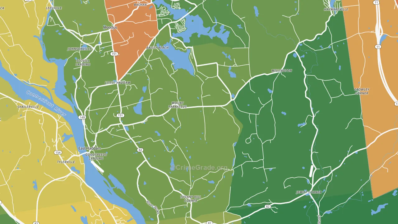 06423, CT Map of Drug-Related Crime Rates