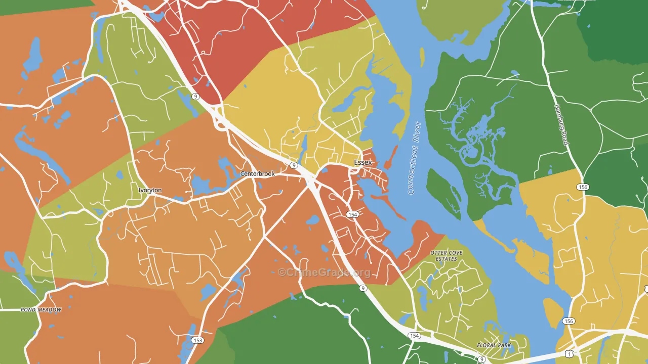 06426, CT Map of Drug-Related Crime Rates