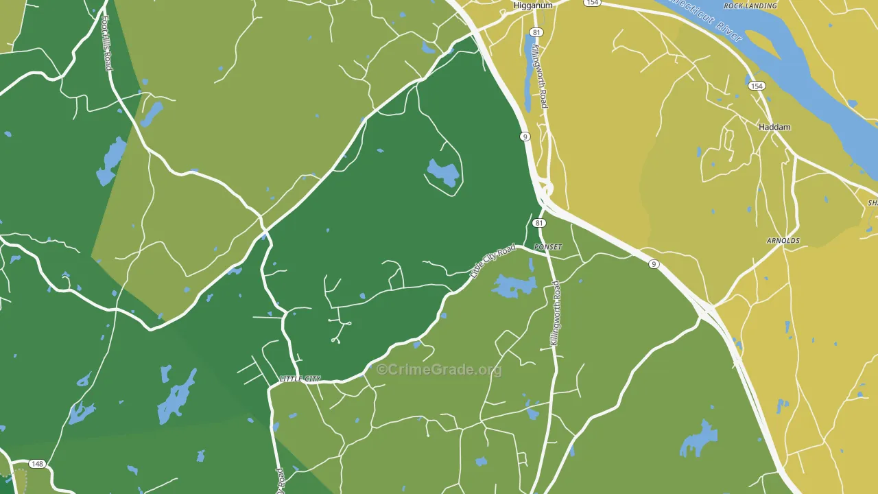 06441, CT Map of Drug-Related Crime Rates