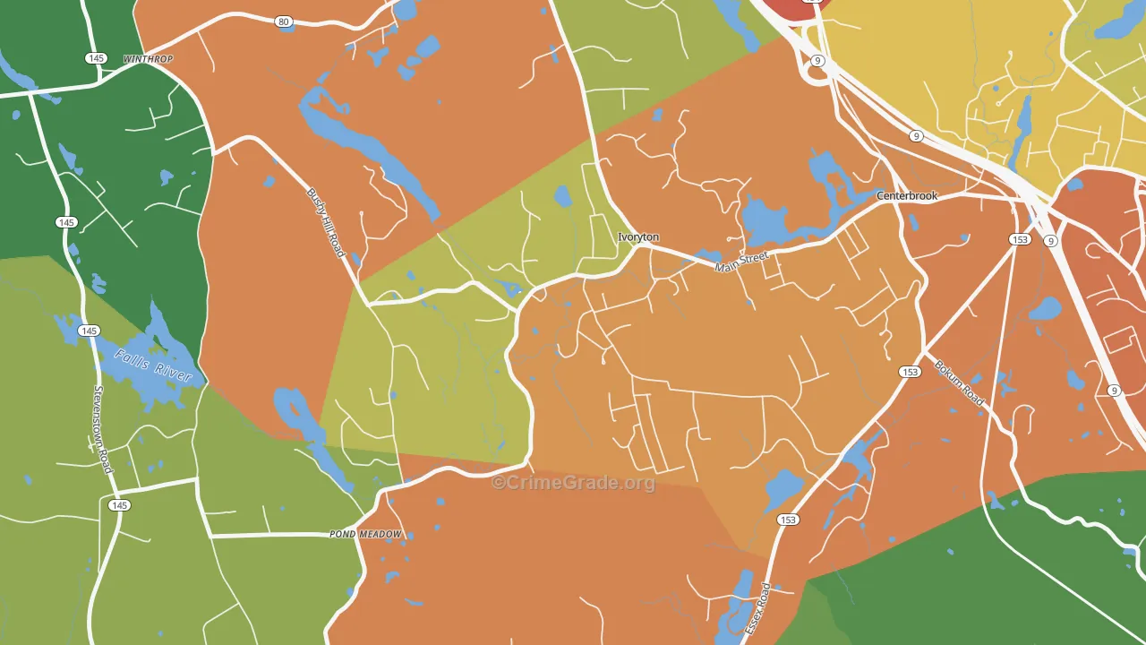06442, CT Map of Drug-Related Crime Rates