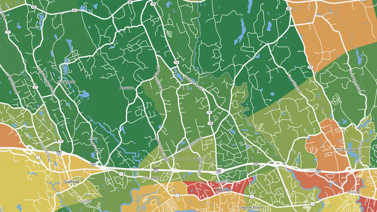 06443, CT Map of Drug-Related Crime Rates