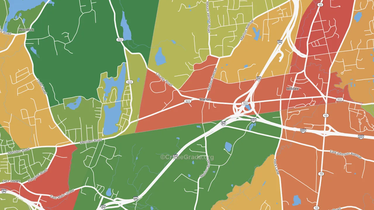 06444, CT Map of Drug-Related Crime Rates