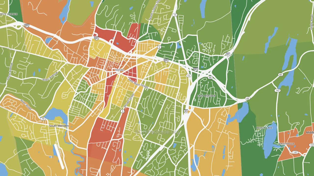 06450, CT Map of Drug-Related Crime Rates