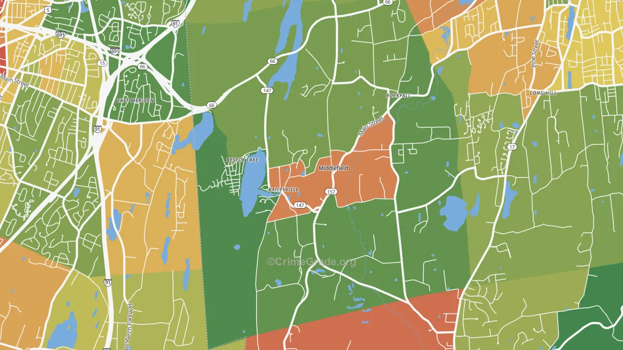 06455, CT Map of Drug-Related Crime Rates